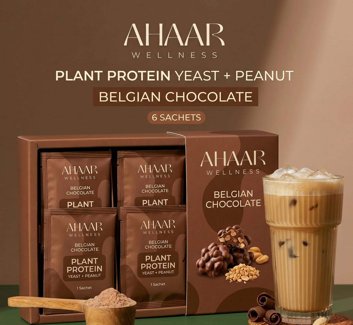 PLANT PROTEIN YEAST + PEANUT BELGIAN CHOCOLATE